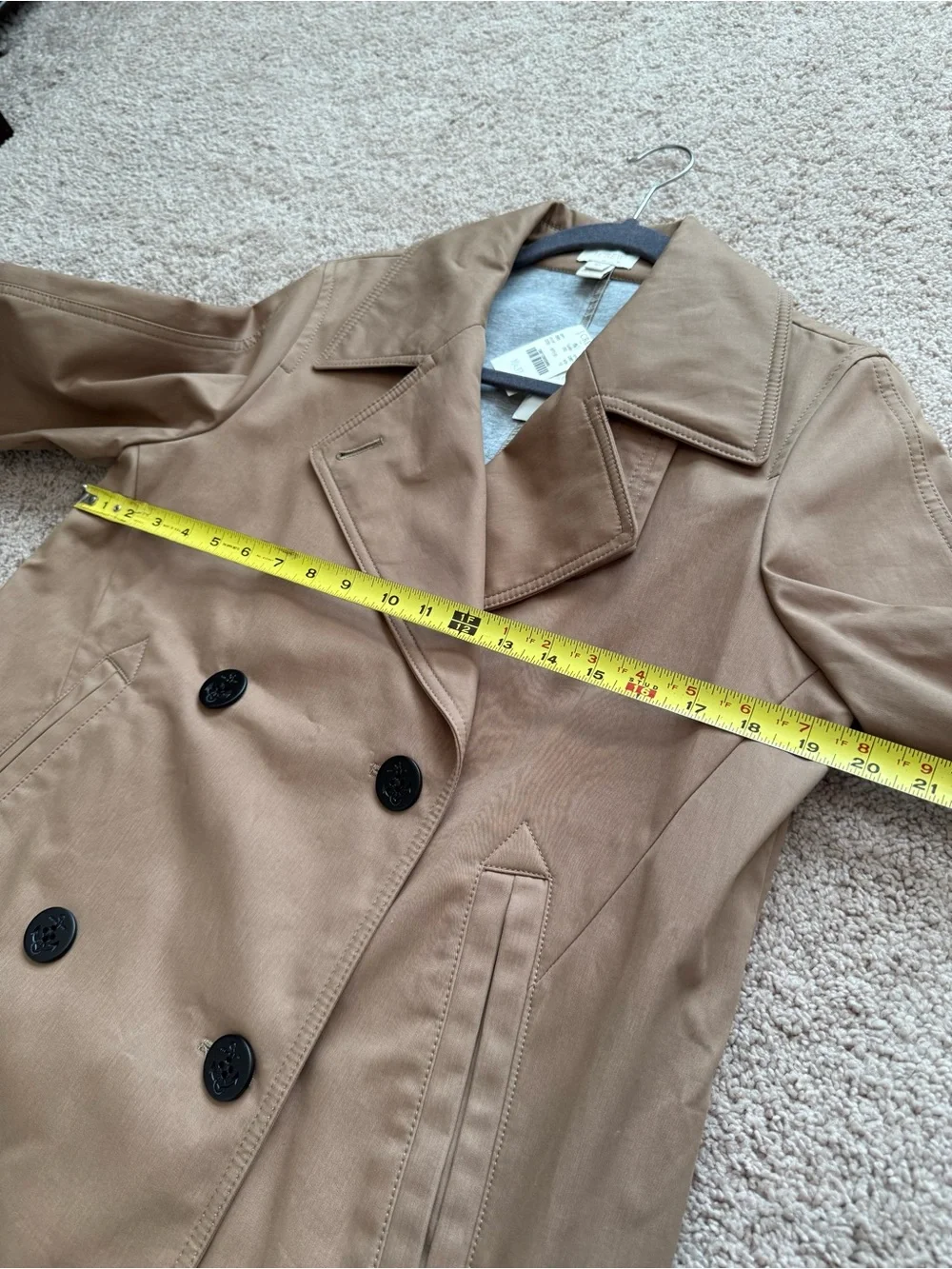 J. Crew Tan Double-Breasted Trench Coat